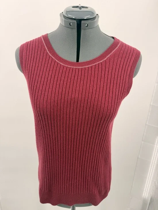 Lafayette 148 New York Ribbed Sleeveless Knit Top Size M NWT - Picture 1 of 5